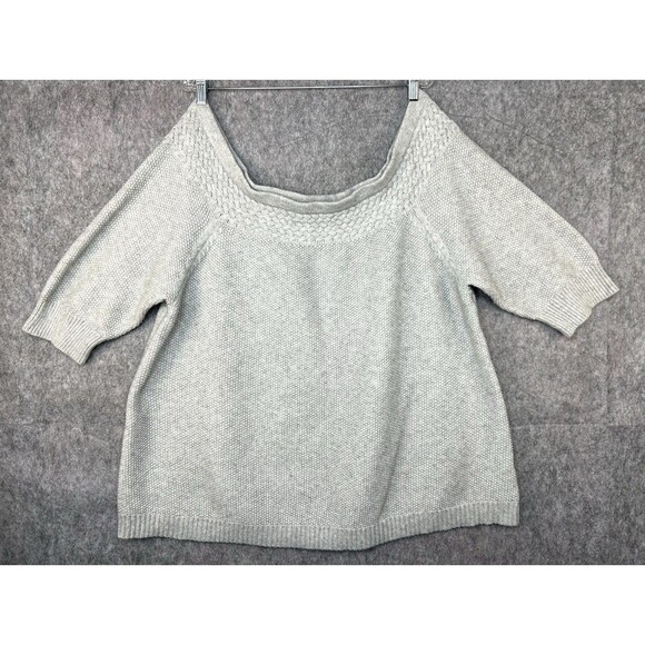 Lane Bryant Sweater Women's 22/24 Plus Size Gray Cable Knit - Picture 1 of 10